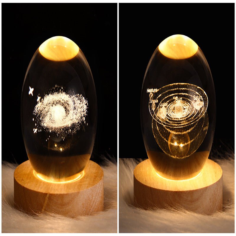 Galaxy Crystal Ball Moon Lamp - 3D Night Light for Kids Birthday Gift - silverfoxgoods